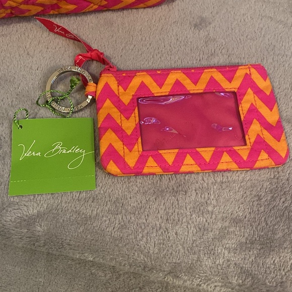 🩷🧡VERA BRADLEY🩷🧡Little Hipster & Zip ID Case in Zippy Zags/NWT - Picture 5 of 8